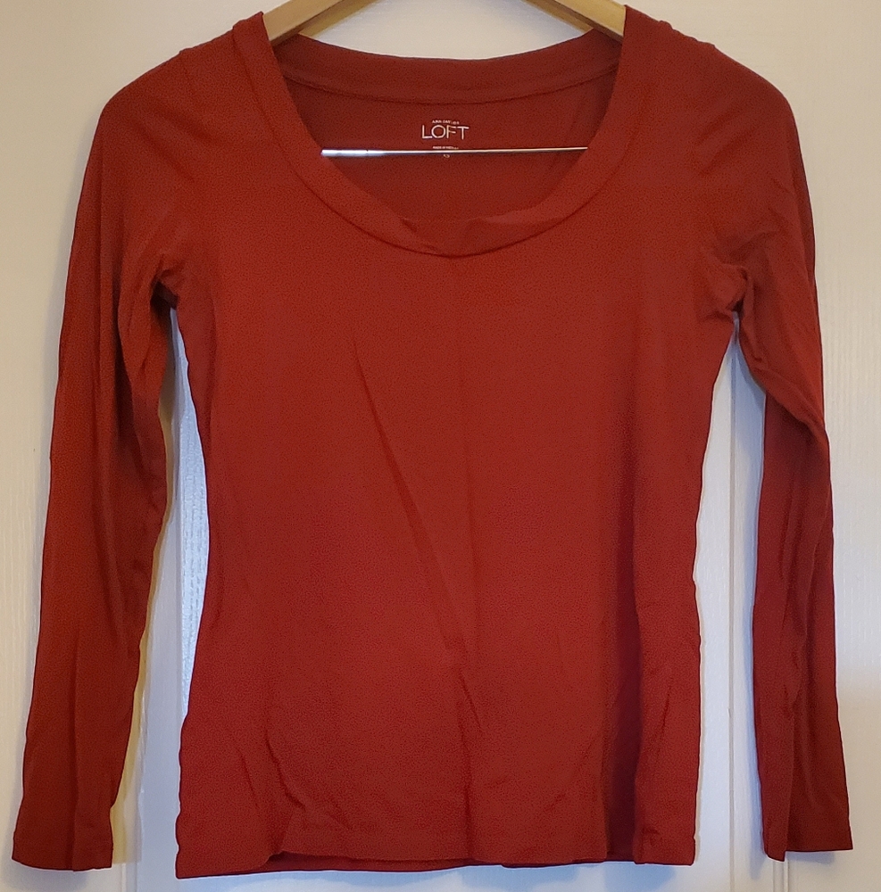 LOFT Scarlet Long Sleeve Top